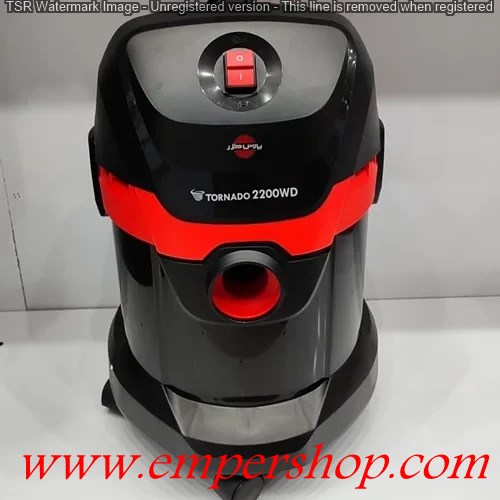 جاروبرقی سطلی پارس خزر اب و خاک- مشکی قرمز